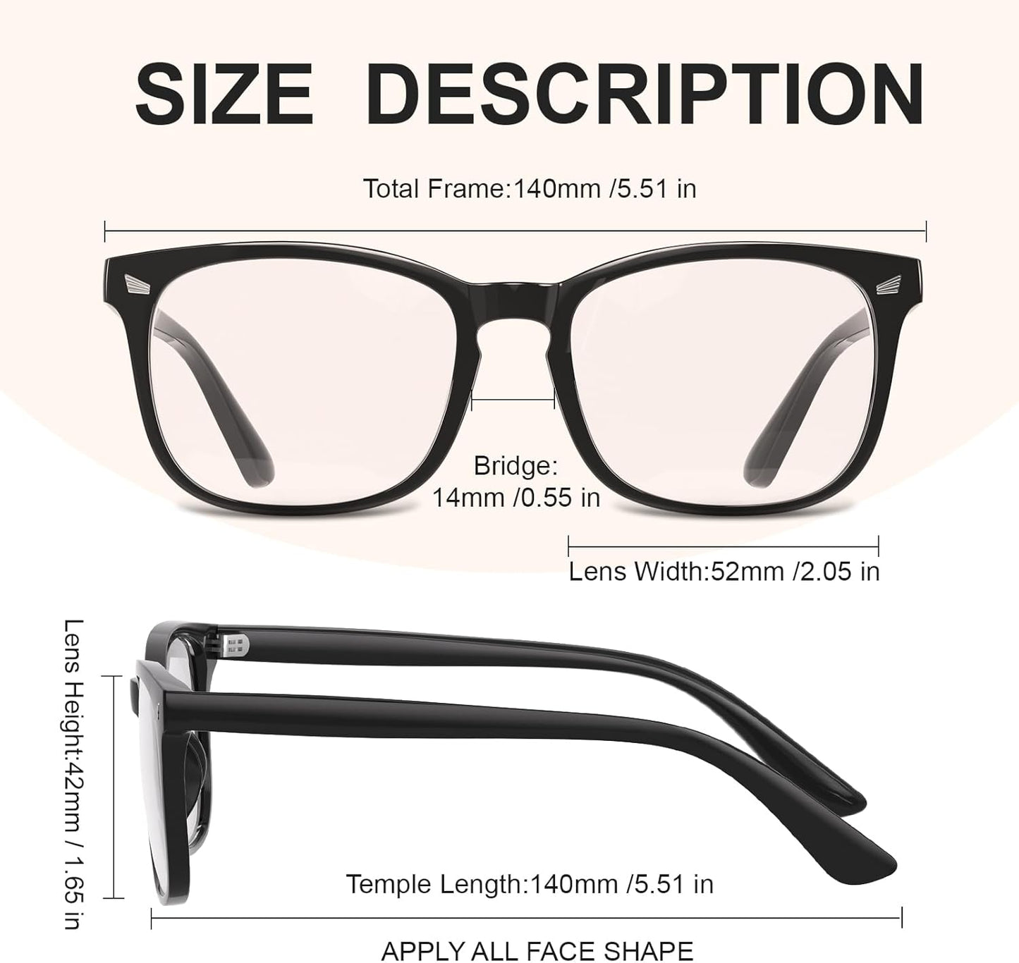 Blue Light Blocking Glasses for Men and Women - Fast Shipping
