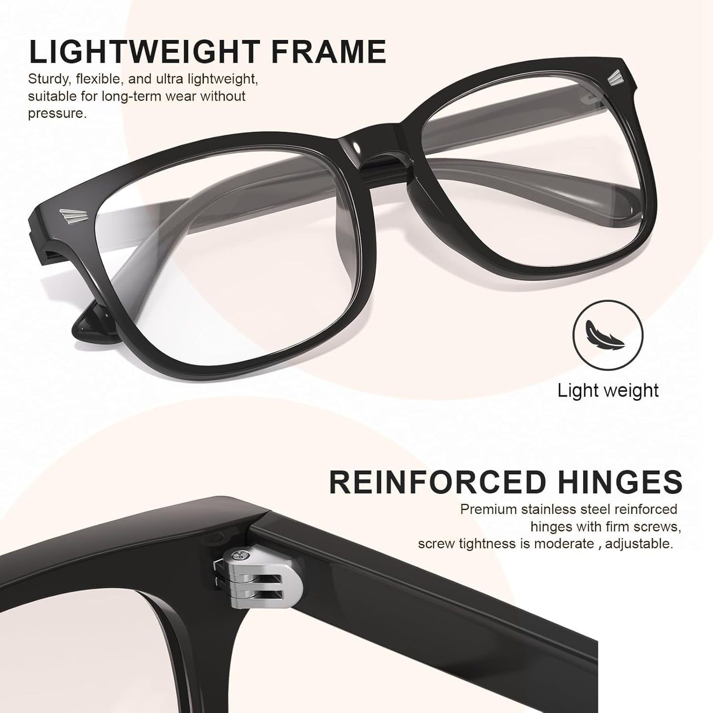 Blue Light Blocking Glasses for Men and Women - Fast Shipping